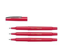 Pilot Fineliner SW-PPF - Rotuladores de punta extrafina (3 unidades), color rojo