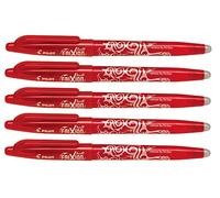 PILOT Frixion Ball 1.0 - Juego de 5 bolas rojas