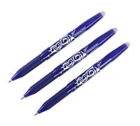 Pilot FriXion Ball - Pack de 3 bolígrafos roller borrables (3 unidades, 0,7 mm, tinta de gel azul), color azul