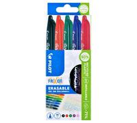 Pilot Frixion Bola Medio Línea 5 Pieza Cartera - Negro Rojo Verde Violeta Rosa