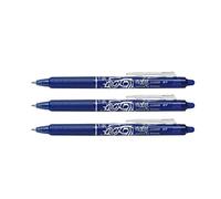 Pilot Frixion Clicker - Bolígrafo de gel borrable con punta de 0,7 mm, tinta azul (paquete de 3)