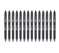 Pilot, FriXion Clicker - Bolígrafos de gel borrables, punta fina de 0,7 mm, 14 unidades, color negro