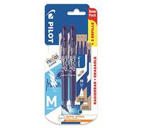 Pilot Pen Bolígrafos Frixion Clicker – tinta de gel borrable azul 0,7 mm, pack 2+6