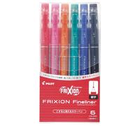 Pilot Frixion FinEliner Marcador de borrado Pensado Fino Punto Surtido de 6 colores (SFFL-72F-6C)