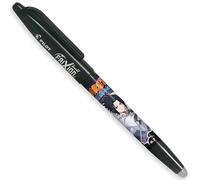 Pilot FriXion FR7 Ball - Bolígrafo de punta redonda borrable por calor y fricción, edición limitada de Naruto Shippuden, línea media, punta de 0,7 mm, paquete de 1 bolígrafo, color negro