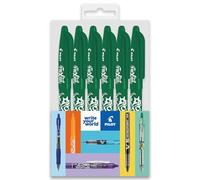 Pilot Frixion FR7 - Bolígrafo de punta redonda borrable con calor y fricción, punta de 0,7 mm, 6 unidades, color verde
