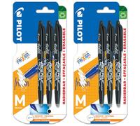 PILOT Frixion FR7 - Bolígrafo de punta redonda borrable por calor/fricción (punta media de 0,7 mm, tinta negra)