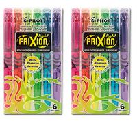 Pilot Frixion Light - Juego de 6 rotuladores (2 neón)