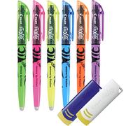 Pilot FriXion Light - Juego de 6 rotuladores fluorescentes (neón + borrador)
