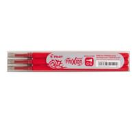 Pilot FriXion Point - Recambio para bolígrafos y plumas (Paquete de 3), rojo
