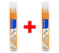 Pilot FRIXION - Recambios medianos - punta de 0,7 mm - 2 paquetes - 6 recambios - tinta naranja
