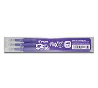Pilot Frixion - Recarga para bolígrafo de tinta borrable Frixion (0,5 mm, 3 unidades), color morado