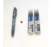 PILOT Frixion Roller Ball Pen [1 + 2] 1 bolígrafo + 2 juegos de 3 recambios reemplazables, 0,7 mm, colores a elegir, azul, negro y rojo (negro)