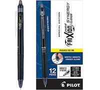 PILOT FriXion Synergy - Bolígrafos retráctiles de tinta de gel borrable, punta extrafina de 0.5 mm, tinta negra, docena