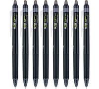 PILOT FriXion Synergy Clicker - Bolígrafos de tinta de gel borrables, punta extrafina, tinta negra, paquete de 8 (17846)