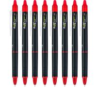 PILOT FriXion Synergy Clicker Bolígrafos de tinta de gel borrables, punta extrafina, tinta roja, paquete de 8 (17855)