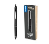 PILOT - FriXion Zone Negro - Bolígrafo Borrable Premium - Caja Regalo | Tinta Negra - Roller Tinta Gel Retráctil, Recargable y Ergonómico - Diseño Elegante - Punta Media (0,7mm)