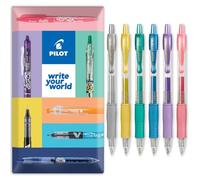 PILOT G-2 - Bolígrafos retráctiles de tinta de gel, punta de punta de 0,7 mm, paquete de 6 unidades, tonos metálicos