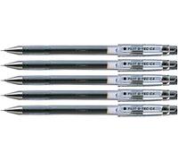 Pilot G-Tec C4 - Bolígrafo roller de gel (0,4 mm, 5 unidades), color negro