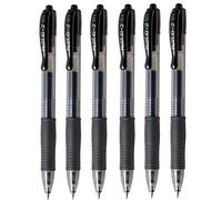 Pilot G2 07 Negro Fino Retráctil Gel Bolígrafo Punta Redonda 0.7mm Punta Punta 0.39mm Anchura de Línea Recargable BL-G2-7 (Pack de 6)