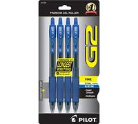 Pilot G2 Bolígrafos retráctiles de tinta de gel de alta calidad, color azul 4-Pack