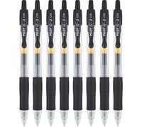 Pilot, G2 Premium - Bolígrafo roller de tinta de gel (punta extrafina, 0,5 mm, 8 unidades), color negro