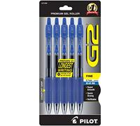 Pilot, G2 Premium - Bolígrafos de gel de punta fina de 0,7 mm, color azul, paquete de 5