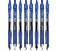 Pilot G2 Premium - Bolígrafos de gel recargables y retráctiles, punta fina, azul, paquete de 8 (15301)