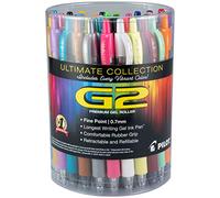 Pilot G2 Premium Ultimate Collection - Bolígrafos de gel recargables y retráctiles, punta fina, tintas de colores surtidos, tubo de 36 unidades (14557)