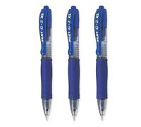 PILOT G2-XS7 Pixie - Lote de 3 mini bolígrafos de punta de 0,7 mm, trazo 0,4 mm, color azul