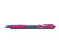 PILOT, Bolígrafo roller de gel de Pilot G207 con punta de 0,7, Color Rosa, Pack con 12 unidades