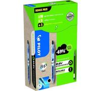Pilot Greenpack B2P Eco Gel de 0,7 mm, negro, 10 bolígrafos y 10 recambios, (WLT