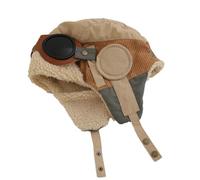 Pilot Hat and Goggles - Kids Goggles Earmuffs Warm Comfortable Trapper Hat | winter cap with protective windproof goggles and ear flaps, keeping children warm during outdoor activities