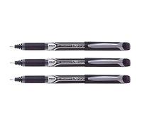 Pilot Hi-Tec V10 - Bolígrafo de punta de aguja (3 unidades), color negro
