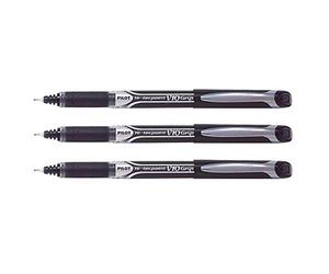 Pilot Hi-Tec V10 - Bolígrafo de punta de aguja (3 unidades), color negro