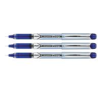 Pilot Hi-Tecpoint V5 Grip Bolígrafo Roller Punta Aguja Tinta Líquida Azul (Pack de 3)