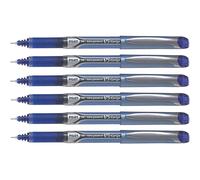 Pilot Hi-Tecpoint V5 Grip Bolígrafo Roller Punta Aguja Tinta Líquida Azul (Pack de 6)