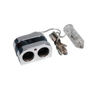 Pilot LA_39082 - Ladrón para mechero de Coche (12 V, 1 Conector Macho a 2 Conectores Hembra, Cable de 2 m)