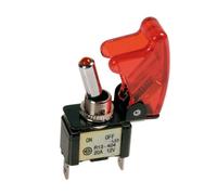 Pilot LA_45556 - Interruptor de encendido y apagado con LED roja (estilo misil, 12 V, 20 A)