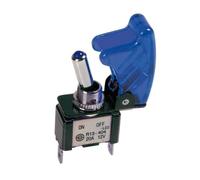 Pilot LA_45562 - Interruptor de encendido y apagado con LED azul (estilo misil, 12 V, 20 A)