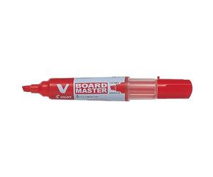 PILOT Lot de 12 Marqueurs pour tableau blanc V BOARD MASTER, Biseauté, Rouge