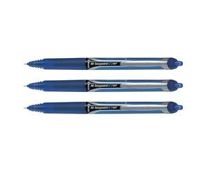 Pilot Lot de 3 Stylos roller à encre Hi-Tecpoint V7 RT, bleu