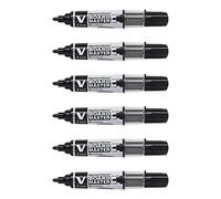 Pilot - Lote de 3 marcadores recargables VBOARD MASTER Begreen punta cónica fina, color negro