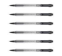 PILOT Lot de 6 Stylos à bille rétractable BPS-Matic, noir