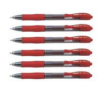 Pilot Pen Bolígrafos G-2, punta ancha 1 mm, tinta roja, 3 unidades