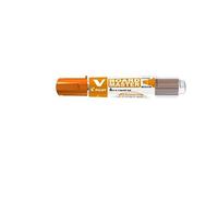 Pilot - Lote de 12 rotuladores pizarra blanca V Board Master biselado recargable naranja