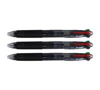 Pilot - Lote de 3 bolígrafos de neón Begreen de 4 colores, punta mediana, color negro