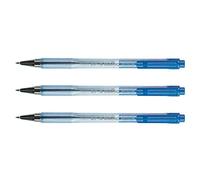 Pilot - Lote de 3 bolígrafos de punta redonda retráctil BPS-Matic Medium, Azul