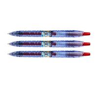 PILOT Lote de 3 bolígrafos de tinta de gel B2P, punta media, color rojo
