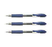 Pilot - Lote de 3 bolígrafos de tinta de gel G2 05, punta fina, color azul